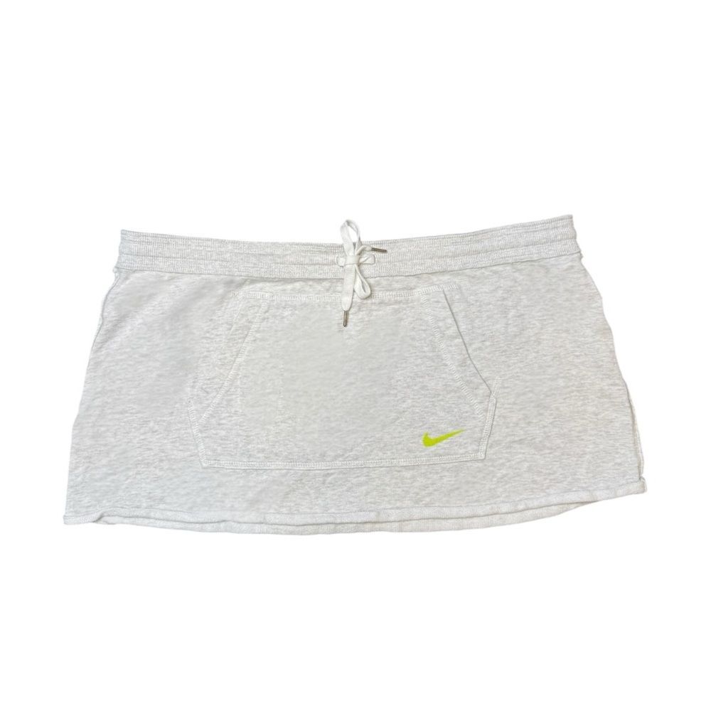 Y2K Nike Light Heather Gray Micro Mini Blokette Skirt Size XL